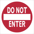 do not enter
